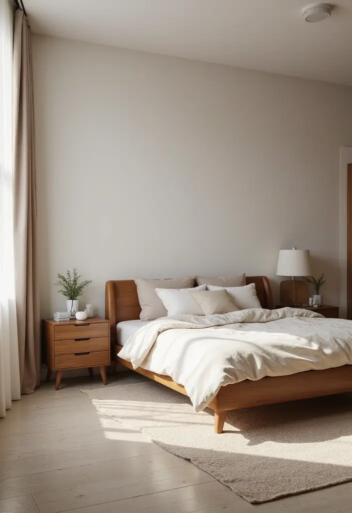 25 Bedroom Ideas with Brown Furniture That Feel Warm and Timeless - 12. Brown Furniture in Minimalist Design