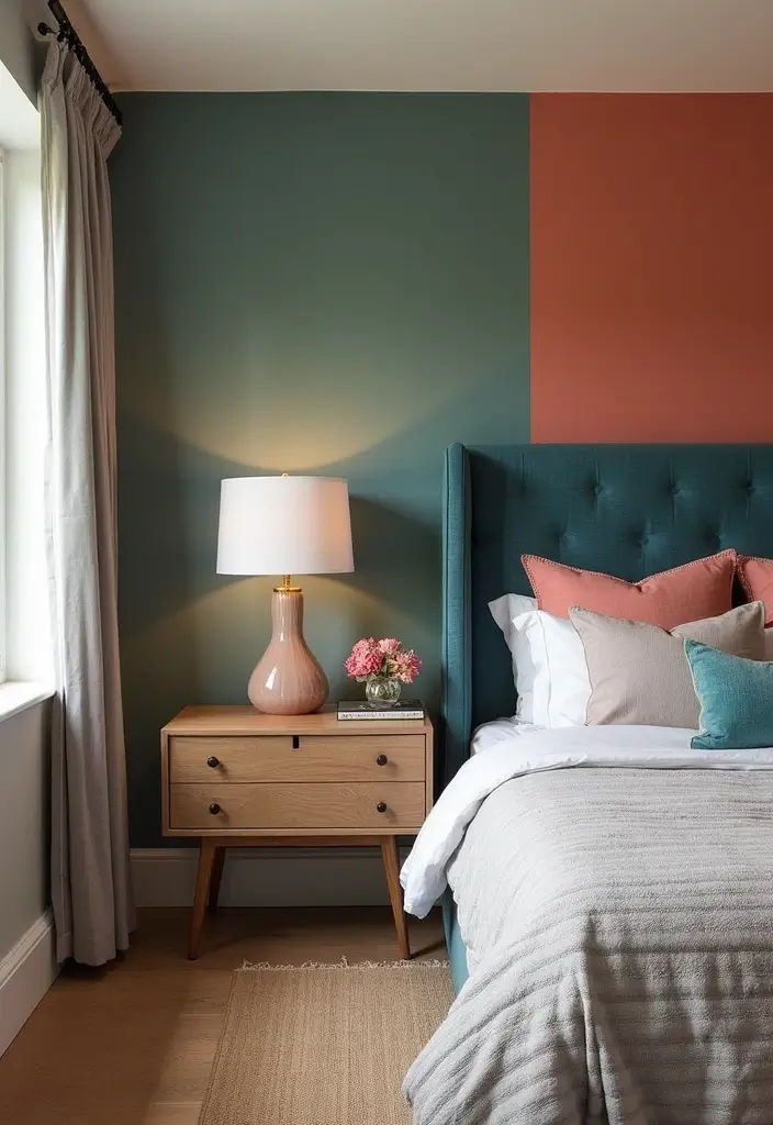 25 Bloxburg Parents Bedroom Ideas That Feel Elegant and Warm - 22. Colorful Accent Walls
