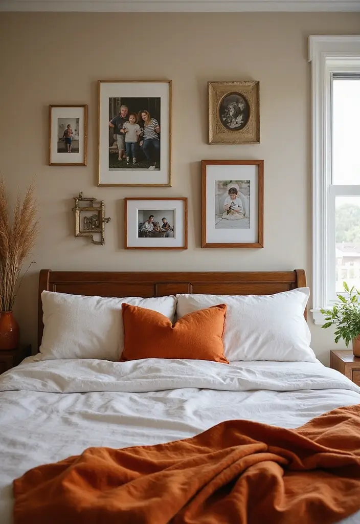 25 Burnt Orange Bedroom Ideas That Feel Warm and Trendy - 16. Personalized Touches