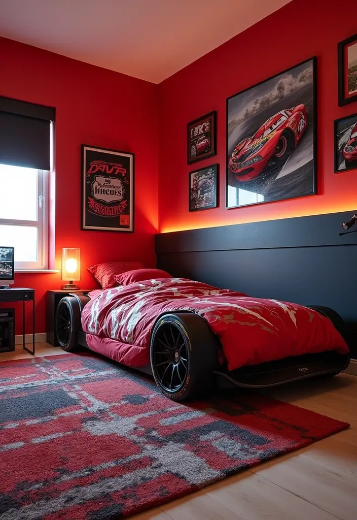 25 Club Roblox Bedroom Ideas That Feel Fun and Creative - 8. Roblox Racing Theme
