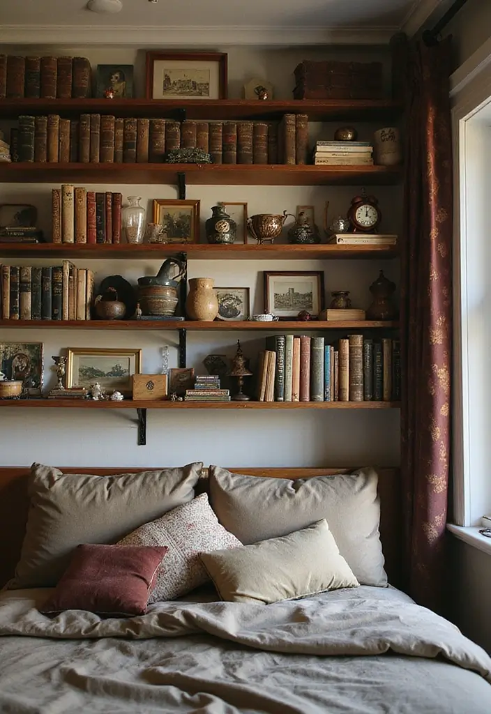 25 Cottage Core Bedroom Ideas That Bring Whimsical Charm Home - 13. Personal Collections