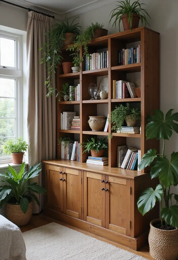 25 Cottage Core Bedroom Ideas That Bring Whimsical Charm Home - 23. Charming Bookcases