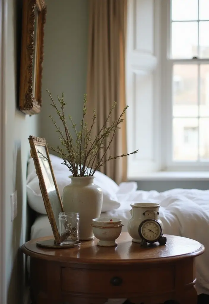 25 Cottage Core Bedroom Ideas That Bring Whimsical Charm Home - 5. Vintage Accessories