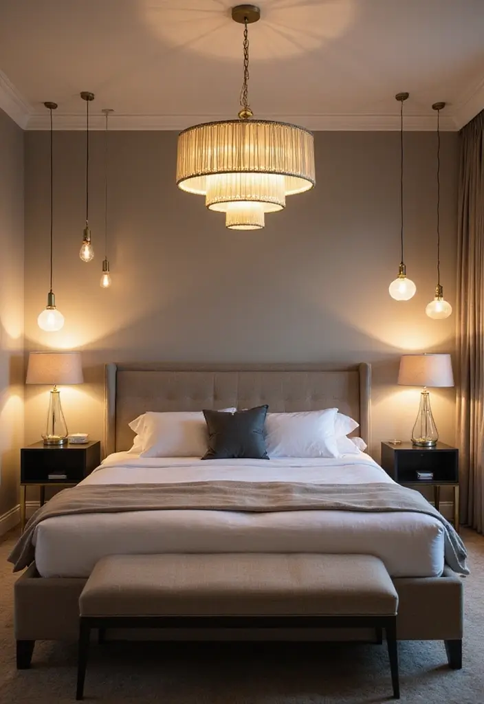 25 Grown Women Bedroom Ideas That Balance Comfort & Confidence - 17. Statement Lighting Fixtures