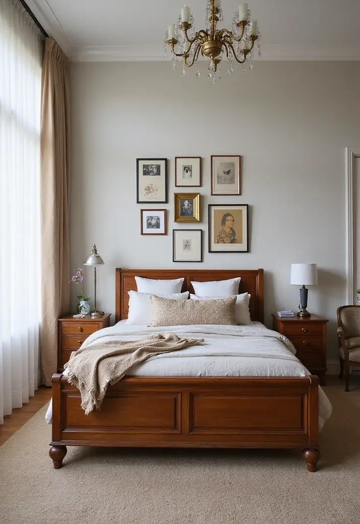 25 Grown Women Bedroom Ideas That Balance Comfort & Confidence - 7. Vintage Charm with Modern Elements