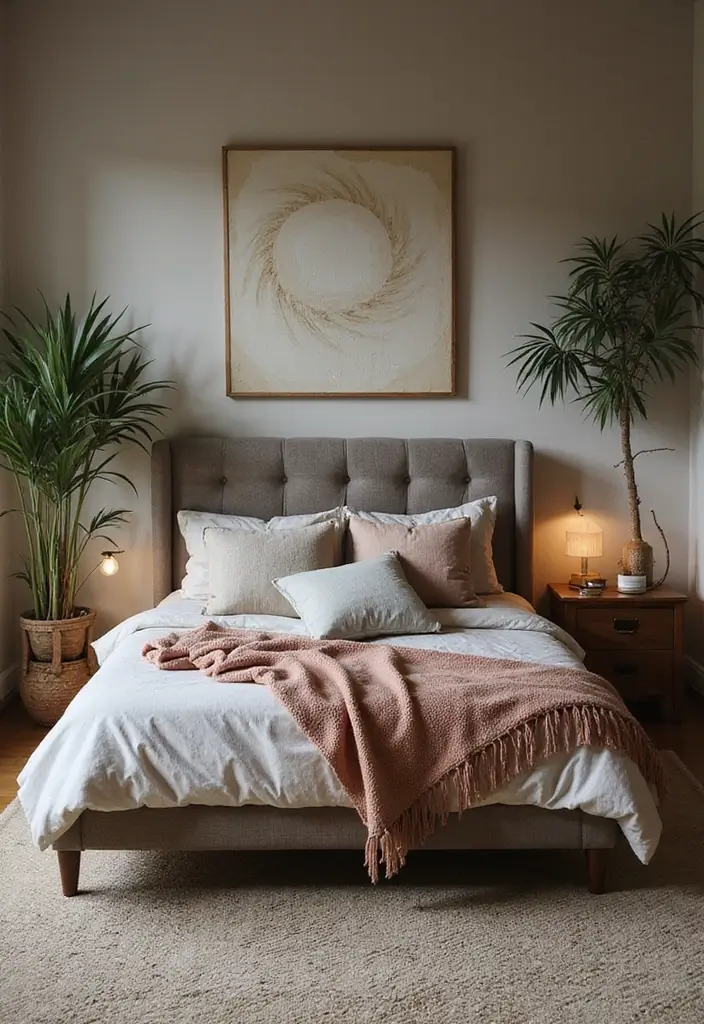 25 Low Bed Ideas for a Cozy Bedroom That Feel Zen & Grounded - 13. Textured Low Bed
