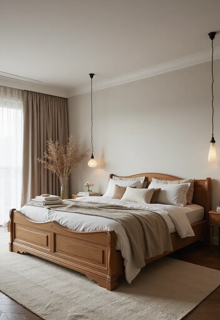 25 Low Bed Ideas for a Cozy Bedroom That Feel Zen & Grounded - 15. Low Sleigh Bed