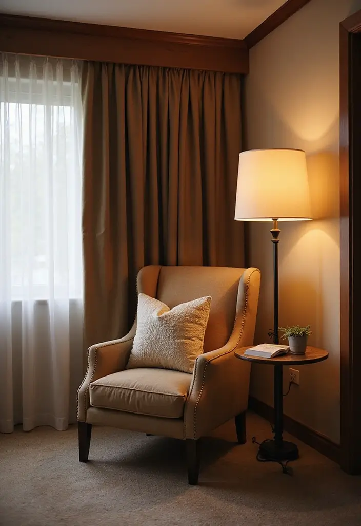 25 Small Primary Bedroom Ideas That Feel Calm & Luxurious - 15. Create a Reading Nook