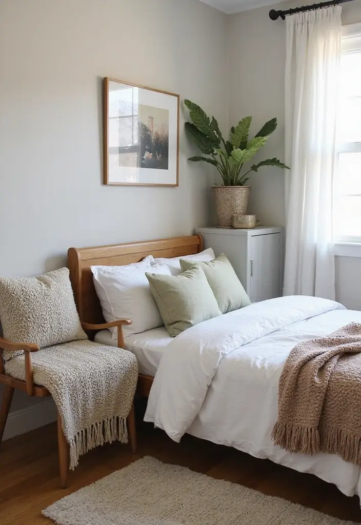 25 Small Primary Bedroom Ideas That Feel Calm & Luxurious - 19. Textured Throw Blankets