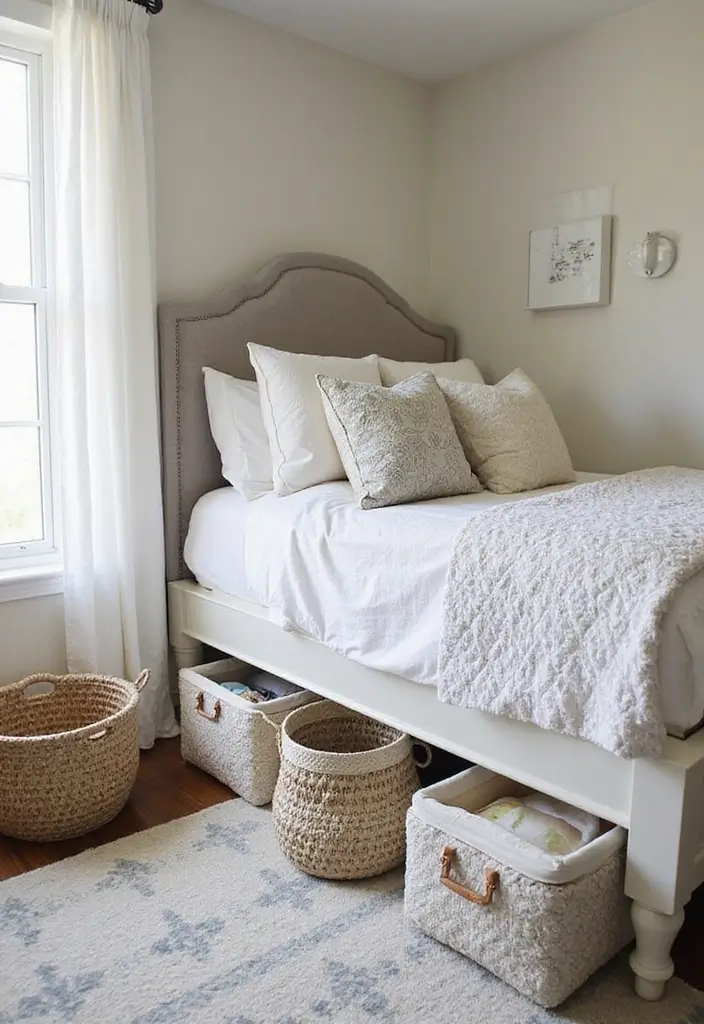 25 Small Primary Bedroom Ideas That Feel Calm & Luxurious - 23. Stylish Storage Solutions