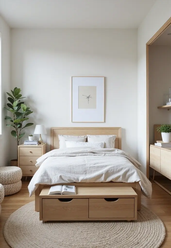 25 Small Primary Bedroom Ideas That Feel Calm & Luxurious - 4. Minimalist Furniture Selection
