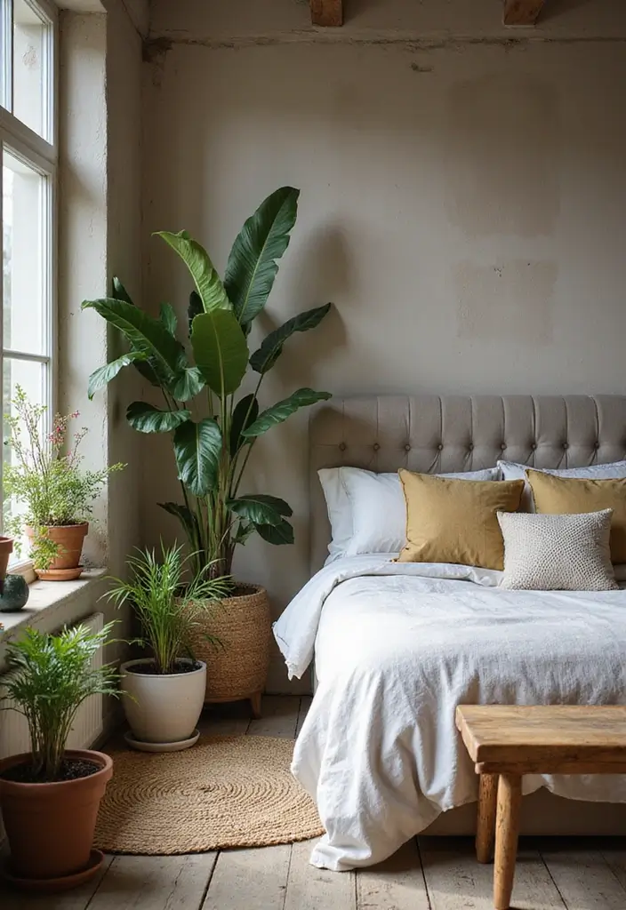 26 Country Style Bedroom Ideas That Feel Warm and Inviting - 13. Natural Elements