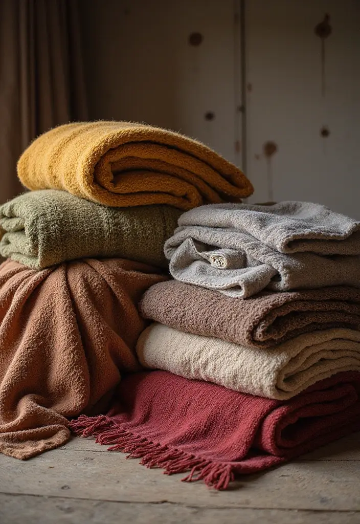 26 Country Style Bedroom Ideas That Feel Warm and Inviting - 17. Warm Blankets and Throws