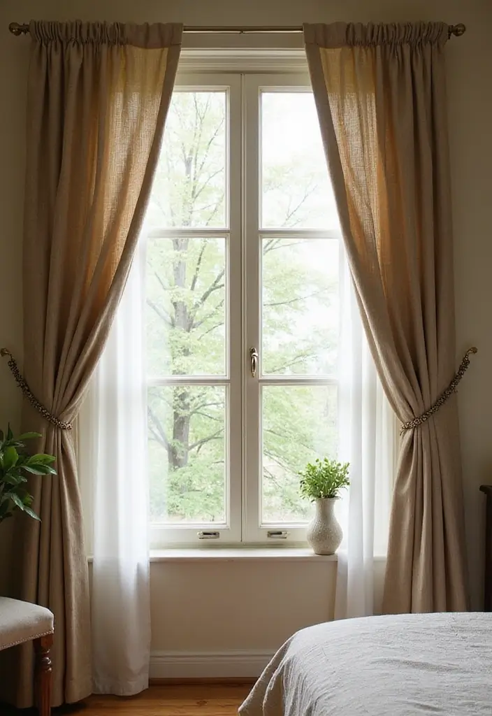 26 Country Style Bedroom Ideas That Feel Warm and Inviting - 6. Cozy Window Treatments