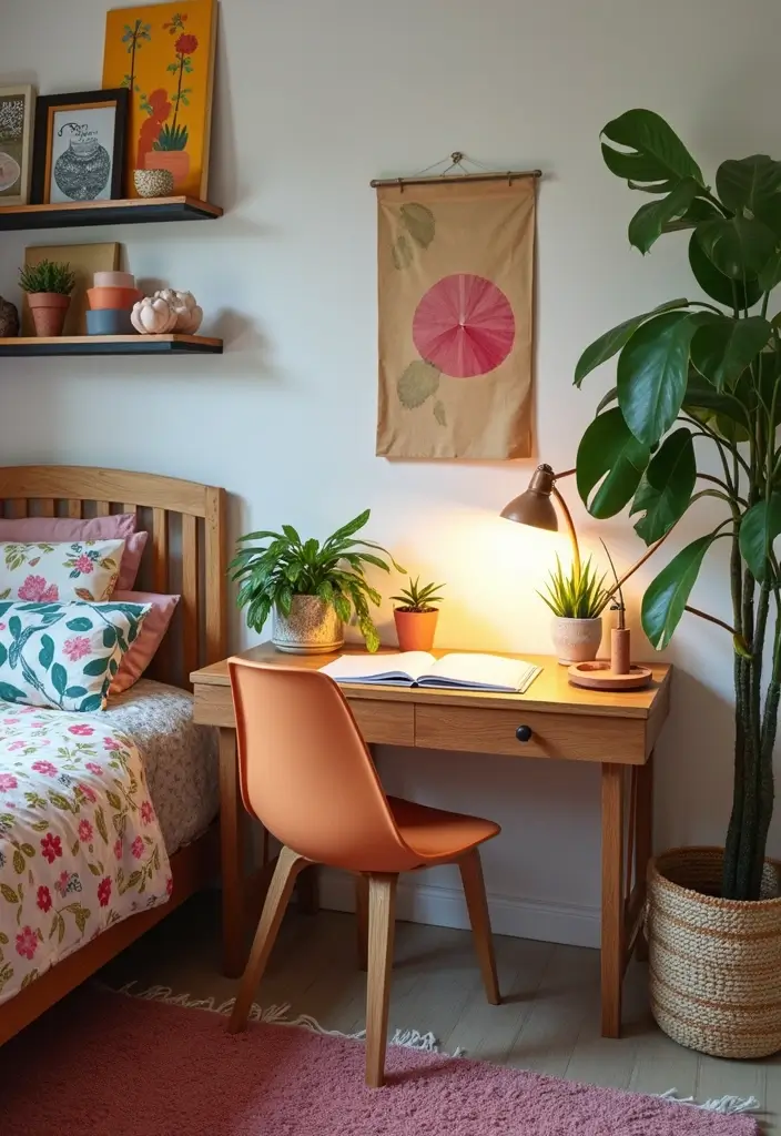 26 Girls Bedroom Ideas for Small Rooms That Are Sweet & Space-Savvy - 12. Space-Saving Desks