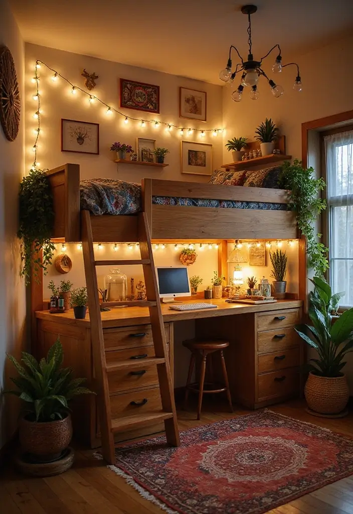 26 Girls Bedroom Ideas for Small Rooms That Are Sweet & Space-Savvy - 2. Multi-Functional Loft Bed