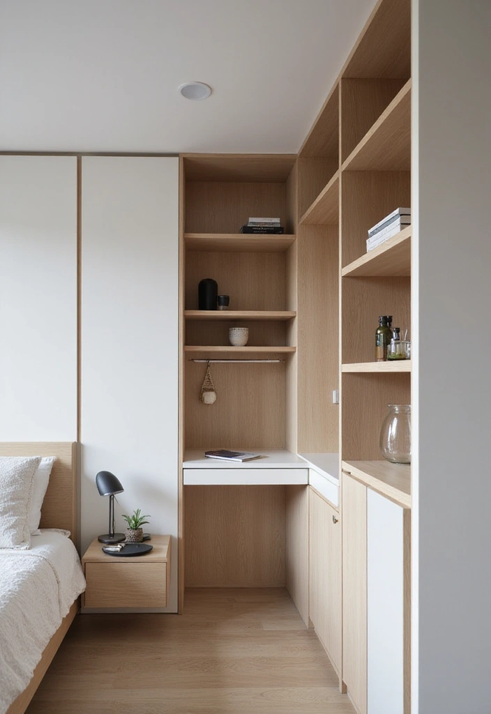 26 Ingenious Mezzanine Bedroom Small Loft Ideas - 16. Simplistic Wall-Mounted Desks