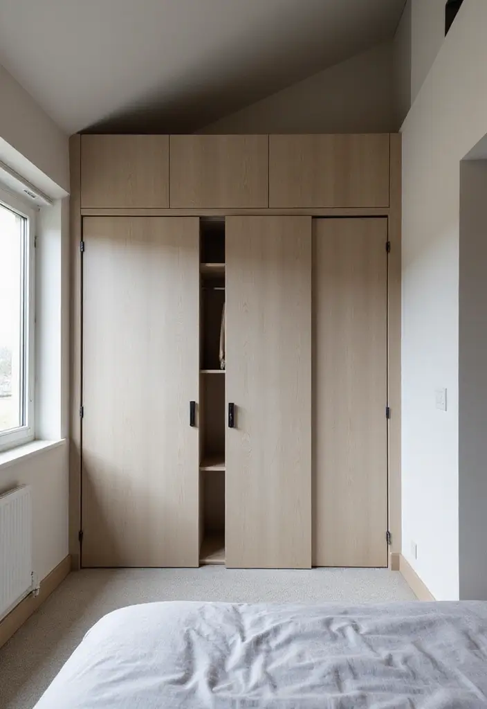 26 Ingenious Mezzanine Bedroom Small Loft Ideas - 6. Built-In Wardrobes