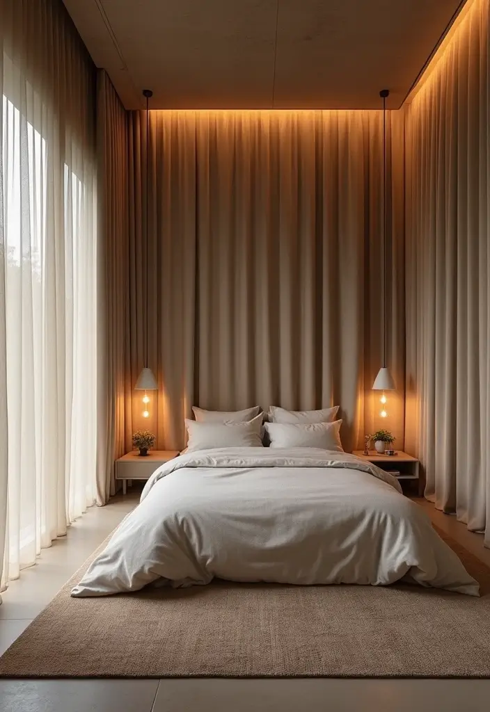 26 Ingenious Mezzanine Bedroom Small Loft Ideas - 9. Privacy Screens for Mezzanine Spaces