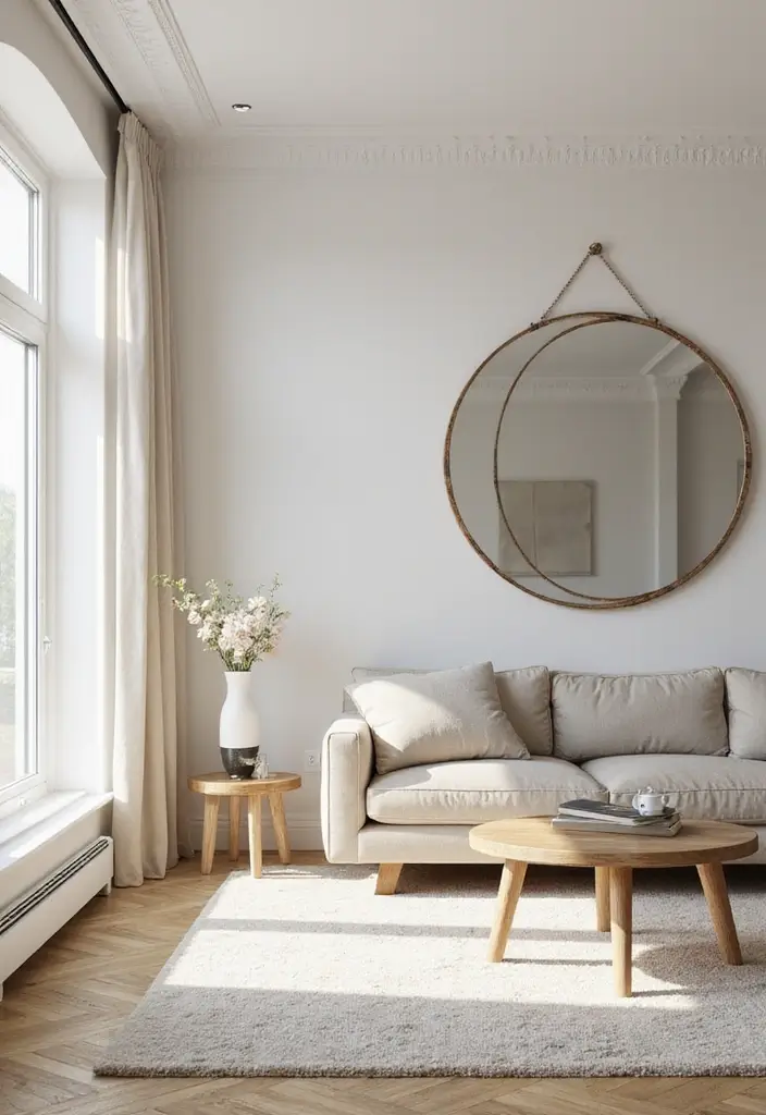 27 One Bedroom Apartment Ideas That Feel Spacious & Modern - 13. Use of Mirrors