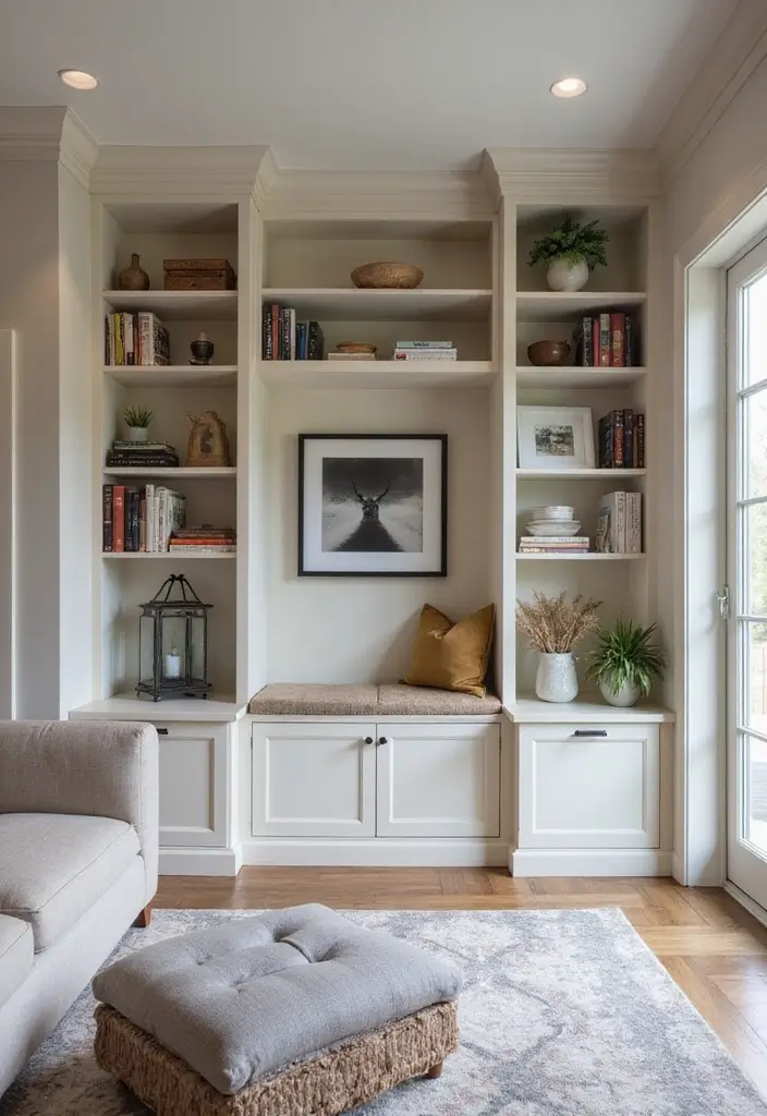 27 One Bedroom Apartment Ideas That Feel Spacious & Modern - 18. Customized Built-ins