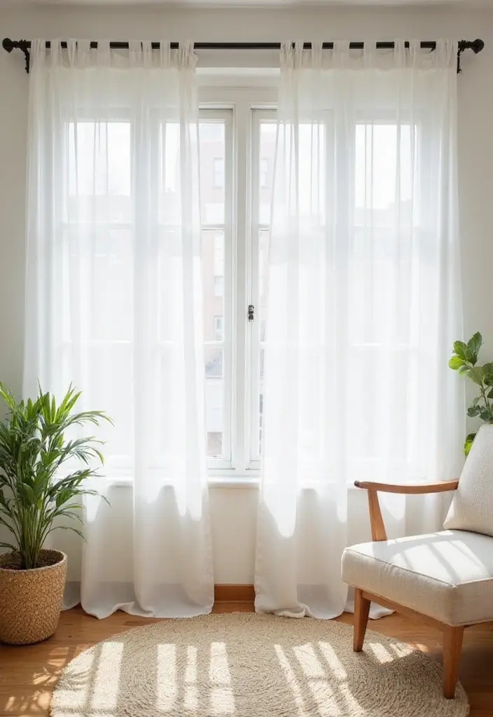 27 One Bedroom Apartment Ideas That Feel Spacious & Modern - 19. Simplified Window Treatments