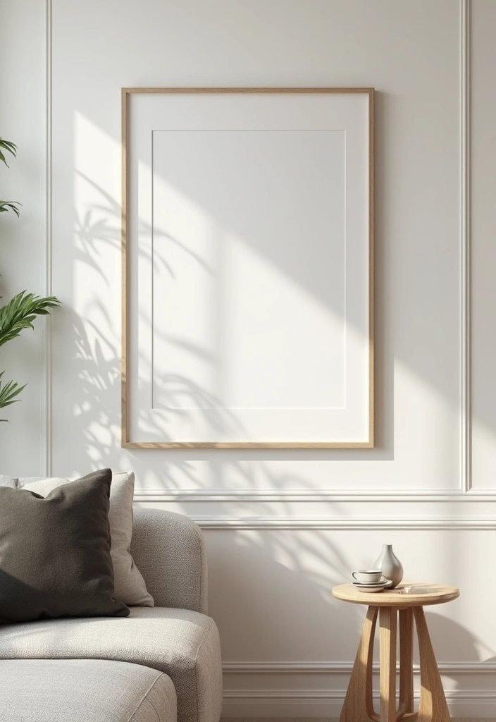 27 One Bedroom Apartment Ideas That Feel Spacious & Modern - 21. Minimalist Art Display