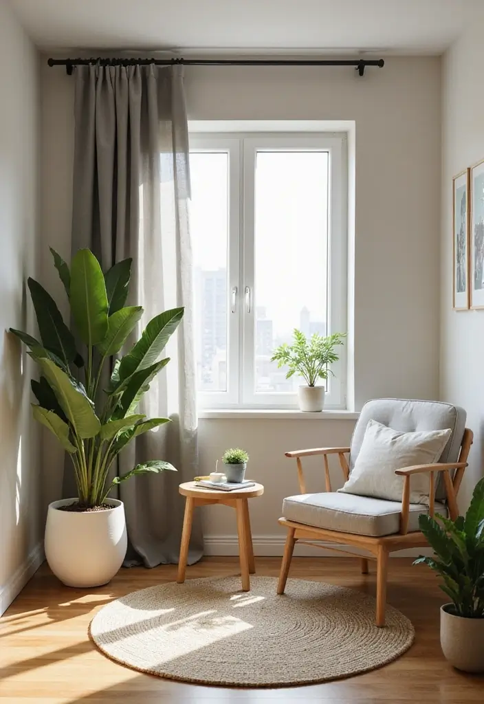 27 One Bedroom Apartment Ideas That Feel Spacious & Modern - 22. Create a Zen Space