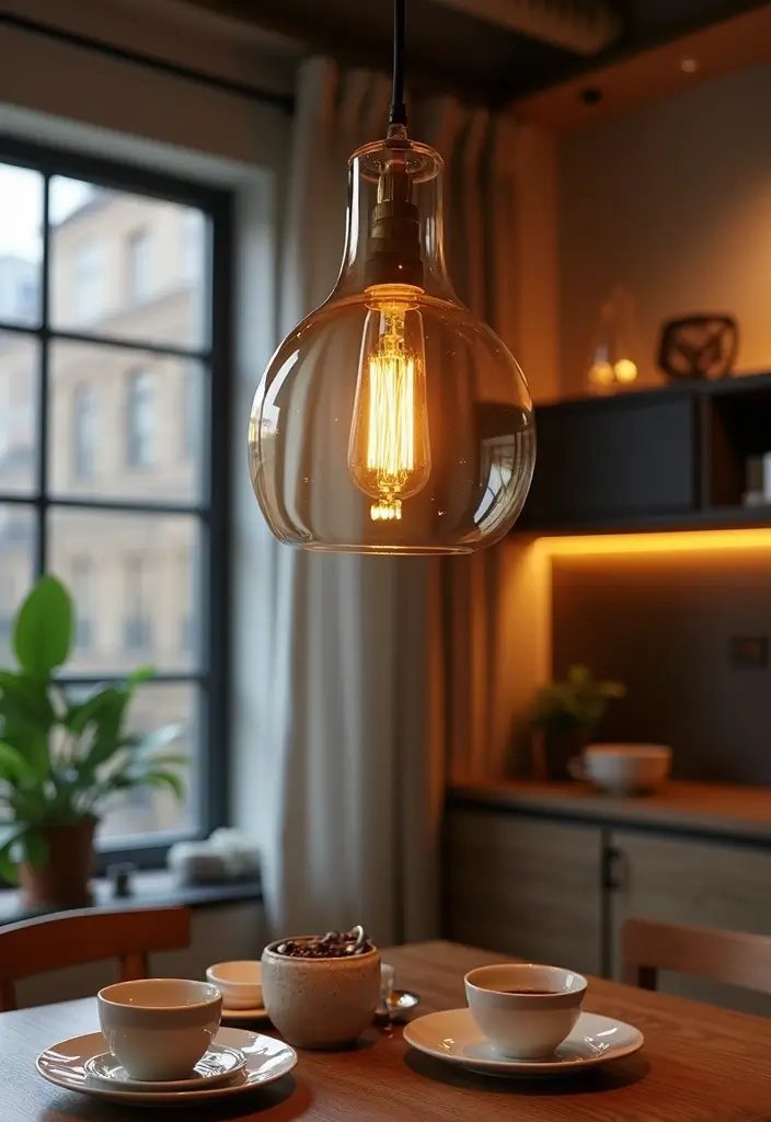 27 One Bedroom Apartment Ideas That Feel Spacious & Modern - 9. Statement Lighting