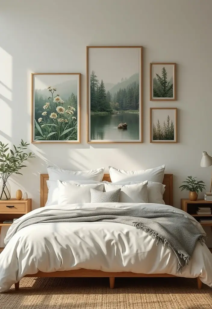 27 Western Boho Bedroom Ideas That Mix Wild Spirit and Style - 16. Nature-Inspired Artwork