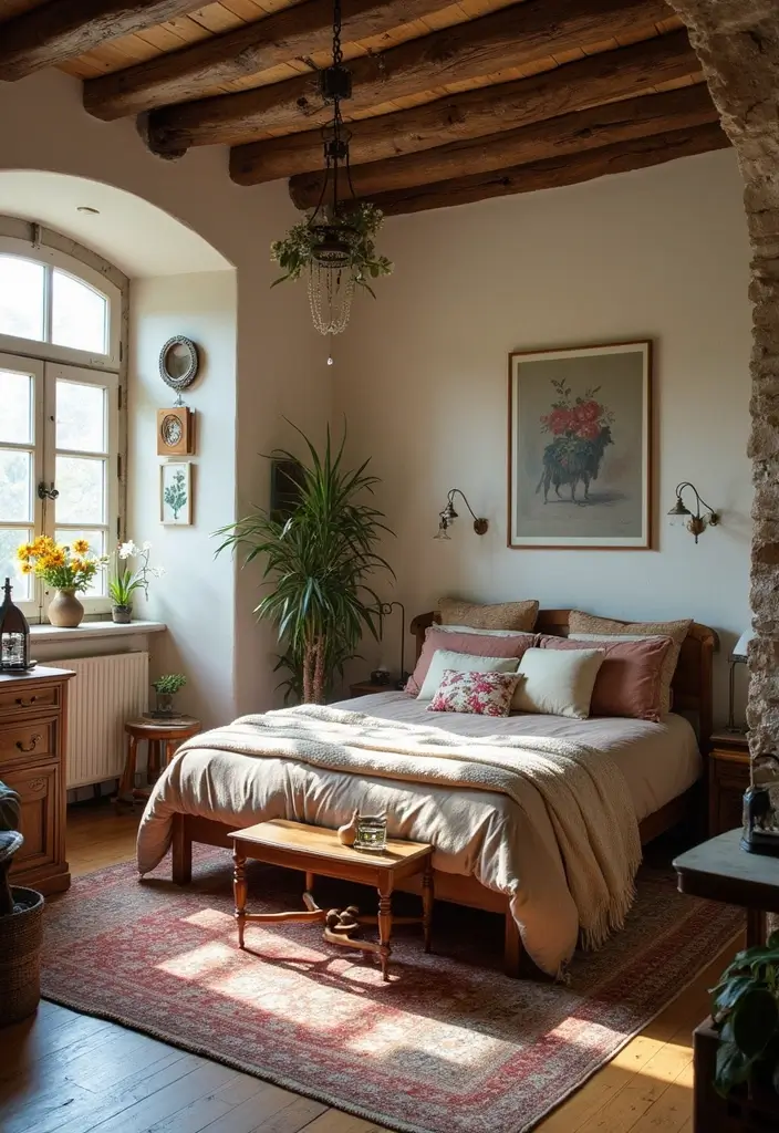 27 Western Boho Bedroom Ideas That Mix Wild Spirit and Style - 26. Combining Old and New