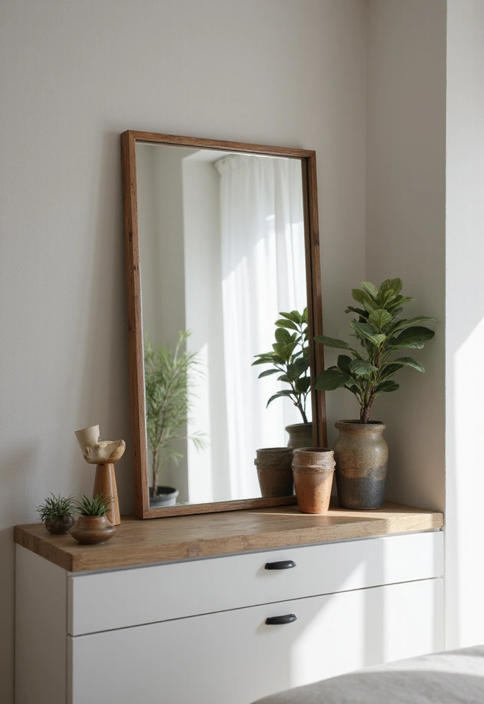 28 Corner Shelf Ideas for Bedrooms That Are Functional and Pretty - 13. Corner Shelf with Mirrors