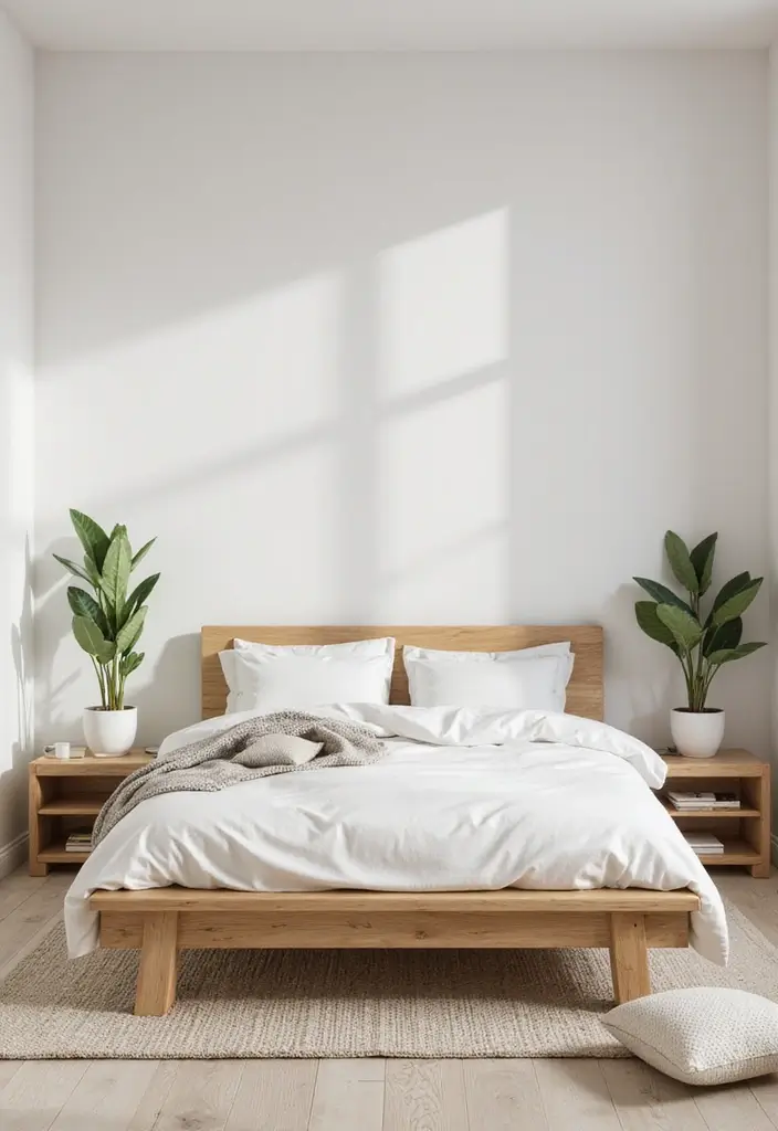 28 Minimalist Bedroom Decor Ideas That Feel Calm and Clutter-Free - 1. Natural Wood Furniture
