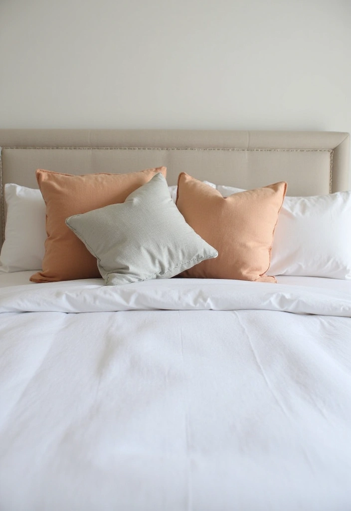 28 Minimalist Bedroom Decor Ideas That Feel Calm and Clutter-Free - 20. Minimalist Throw Pillows