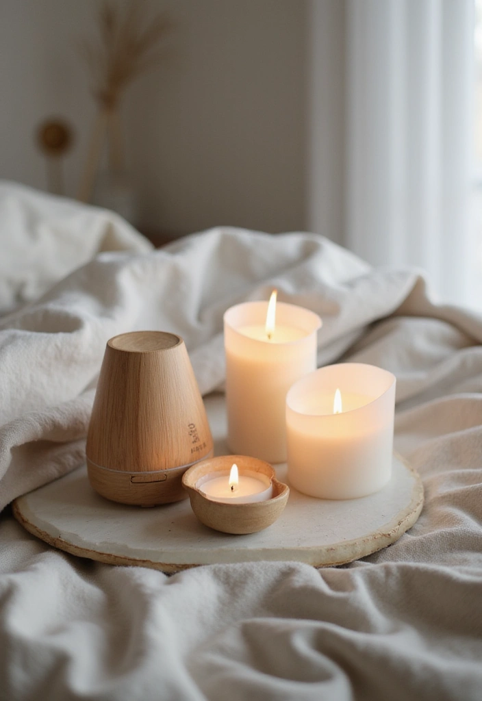28 Minimalist Bedroom Decor Ideas That Feel Calm and Clutter-Free - 26. Calm Scents