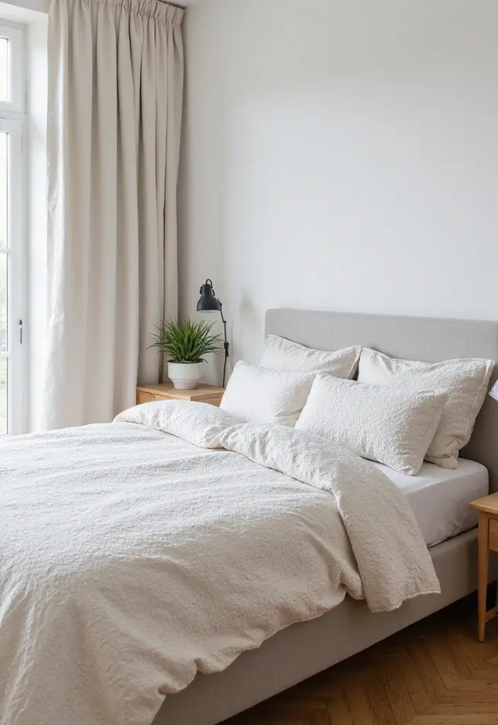 28 Minimalist Bedroom Decor Ideas That Feel Calm and Clutter-Free - 27. Simple Patterns
