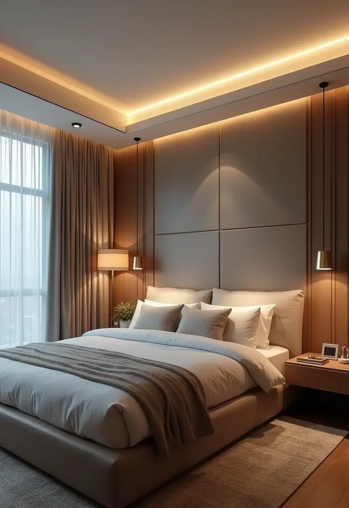 28 Modern Bedroom Interior Design Ideas That Feel Luxe & Serene - 13. Smart Technology