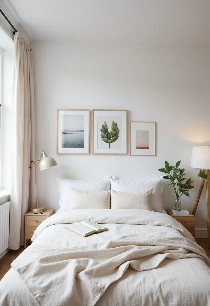 28 Modern Bedroom Interior Design Ideas That Feel Luxe & Serene - 15. Calming Artwork
