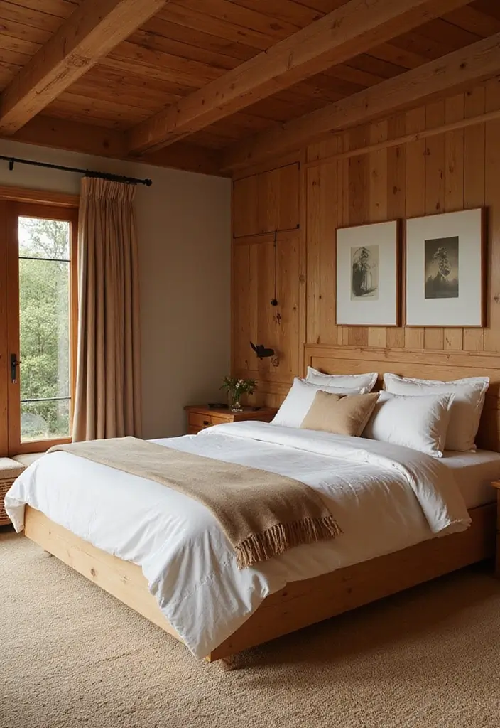 28 Modern Bedroom Interior Design Ideas That Feel Luxe & Serene - 17. Warm Wood Elements