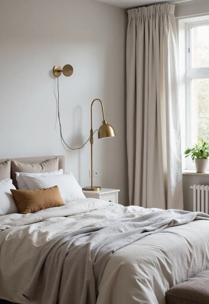 28 Modern Bedroom Interior Design Ideas That Feel Luxe & Serene - 22. A Touch of Metallics