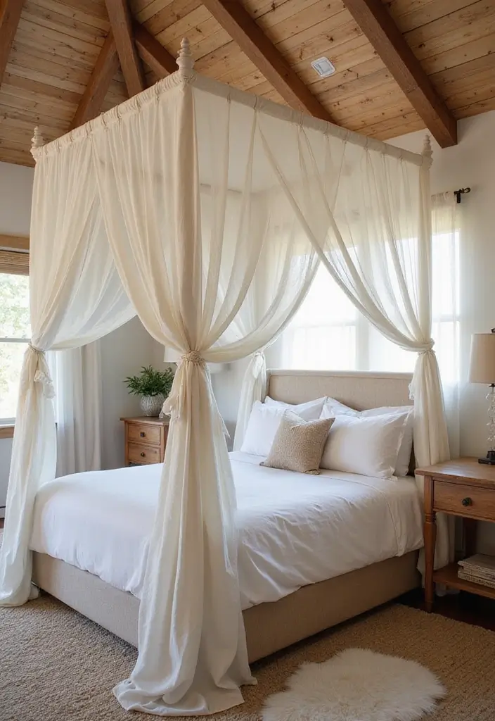 28 Modern Bedroom Interior Design Ideas That Feel Luxe & Serene - 23. Cozy Canopies