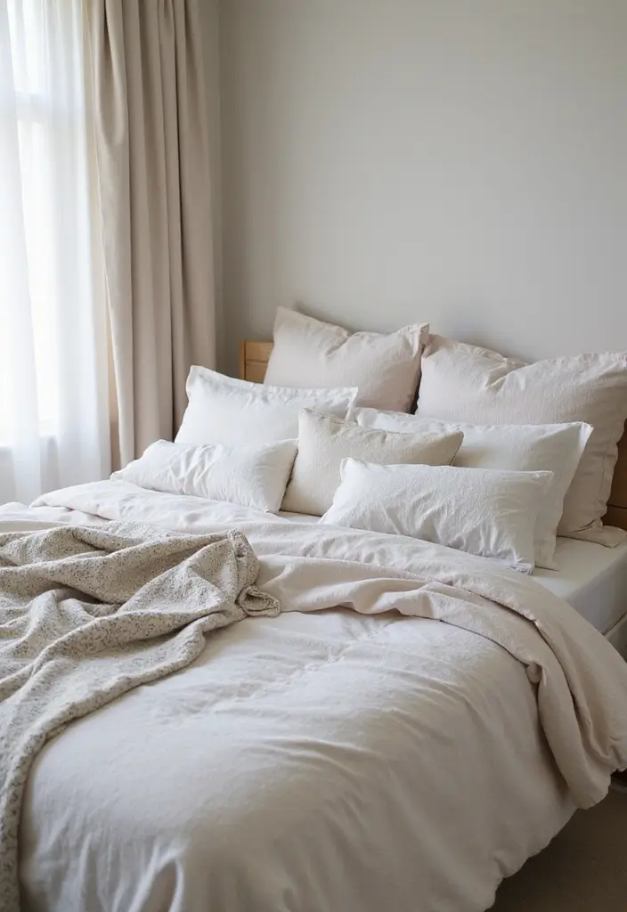 28 Modern Bedroom Interior Design Ideas That Feel Luxe & Serene - 27. Fresh Linens