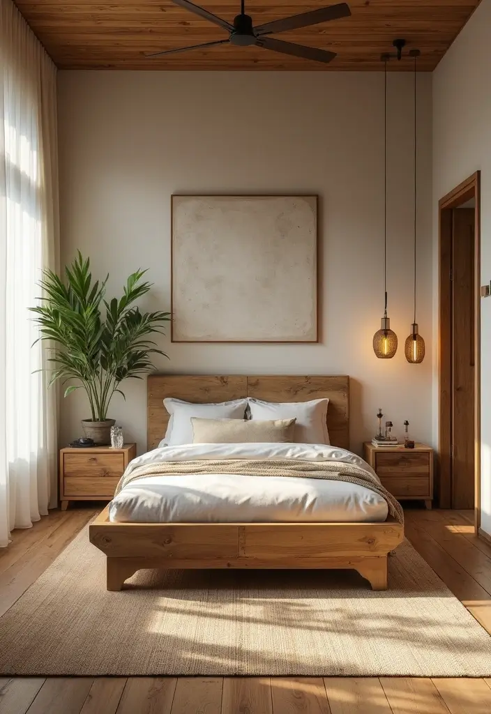 28 Modern Bedroom Interior Design Ideas That Feel Luxe & Serene - 3. Sustainable Materials