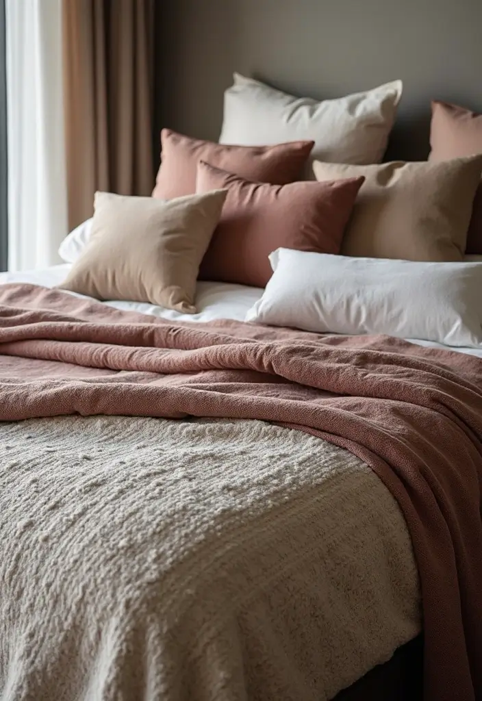28 Modern Bedroom Interior Design Ideas That Feel Luxe & Serene - 8. Layered Bedding