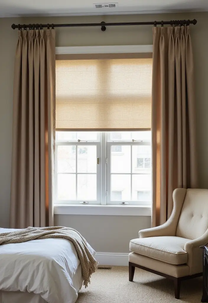 29 Apartment Bedroom Decor Ideas That Feel Cozy and Chic - 16. Stylish Window Treatments