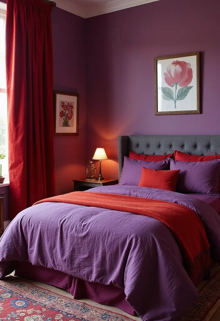 30 Bedroom Ideas for Black Women That Feel Bold, Beautiful & Empowering - 1. Bold Color Schemes