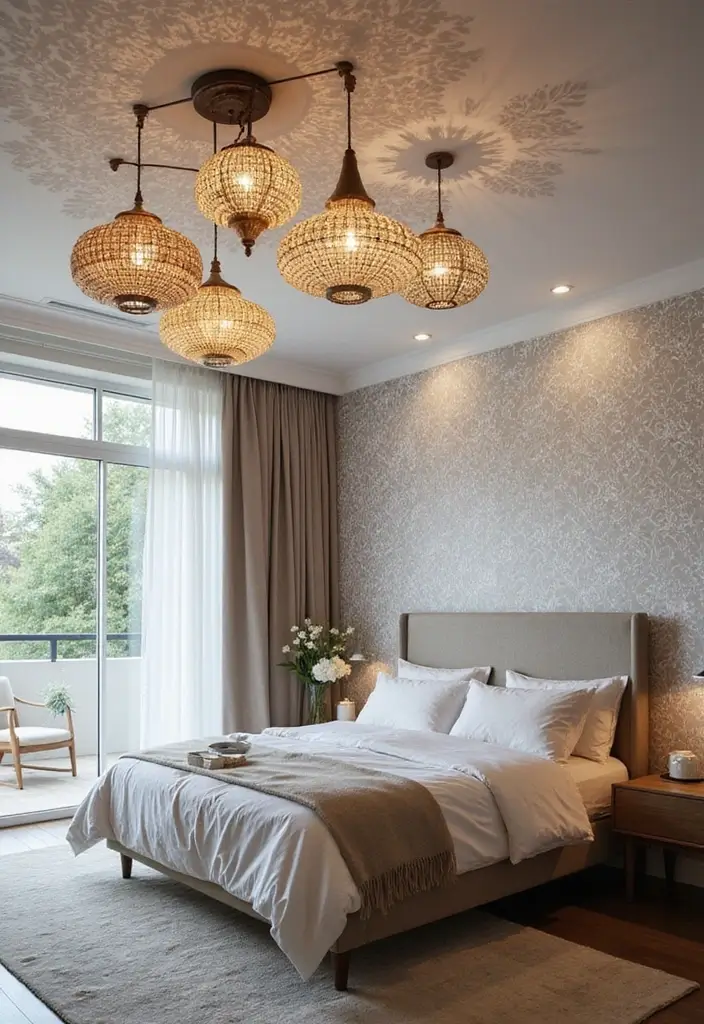 30 Bedroom Ideas for Black Women That Feel Bold, Beautiful & Empowering - 16. Chic Ceiling Decor