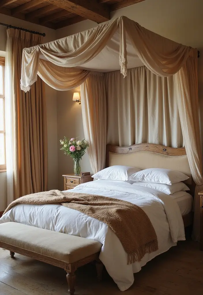 30 Bedroom Ideas for Black Women That Feel Bold, Beautiful & Empowering - 24. Elegant Canopy Beds