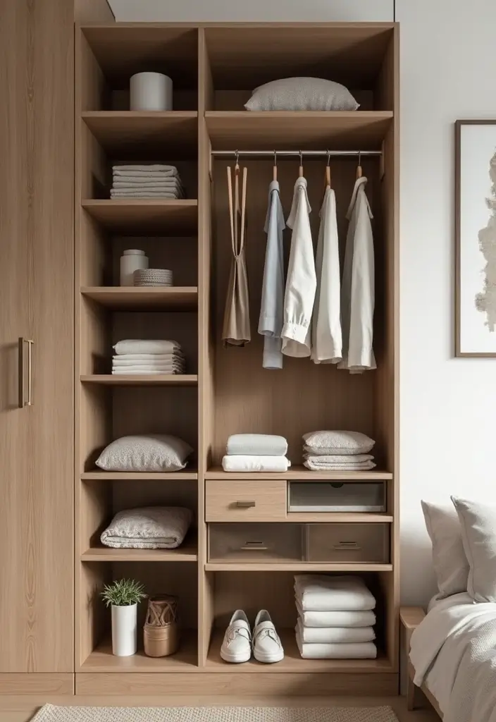 30 Bedroom Wardrobe Design Ideas That Maximize Space Beautifully - 21. Wardrobes with Adjustable Features