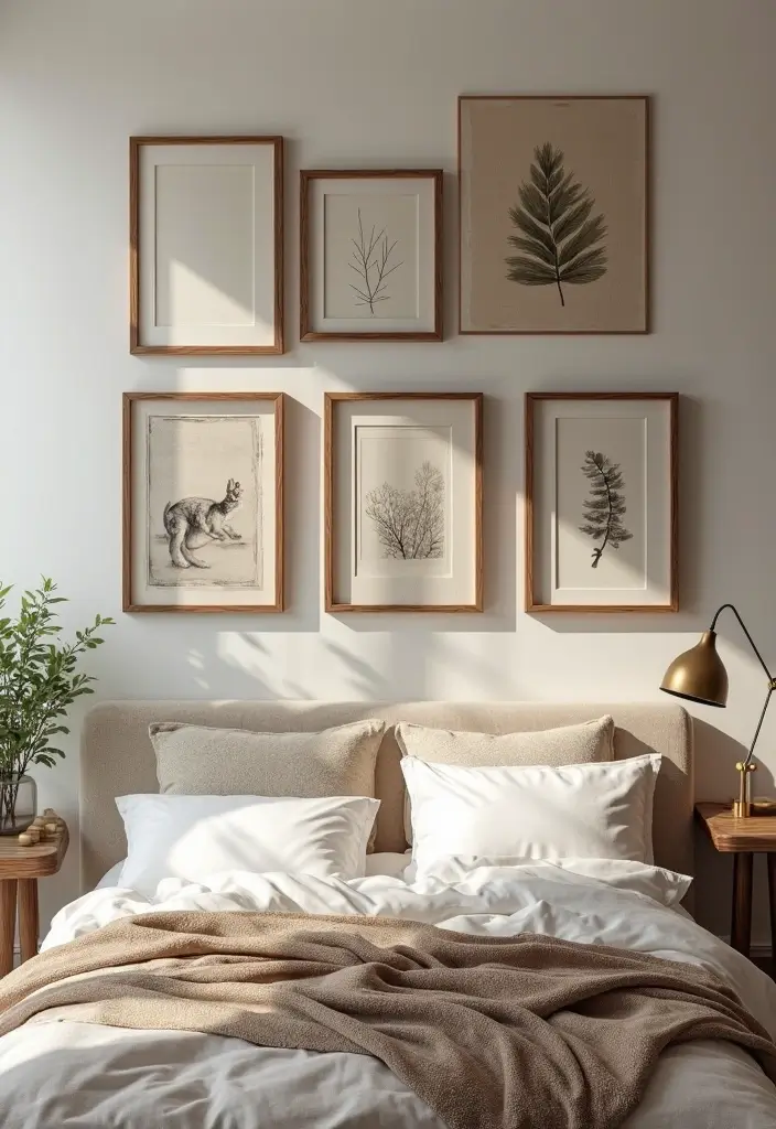 30 Cherry Wood Bedroom Decor Ideas That Feel Rich and Cozy - 10. Cherry Wood Frame for Artwork